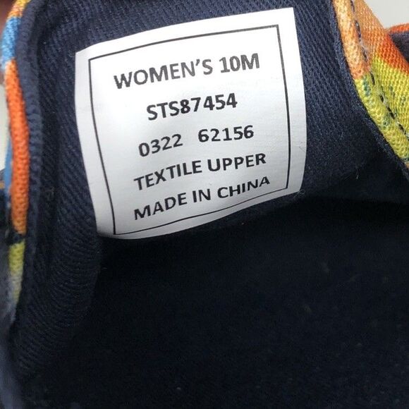 Sperry Top Sider Crest Vibe Mule Womens Sz 10 Navy Tropical Canvas Boat Shoe - Picture 12 of 13